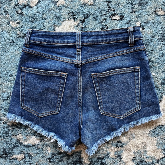 Superdown dark denim shorts frayed - Picture 2 of 2